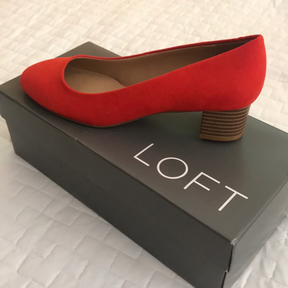 LOFT Block Heel Suede Shoes
